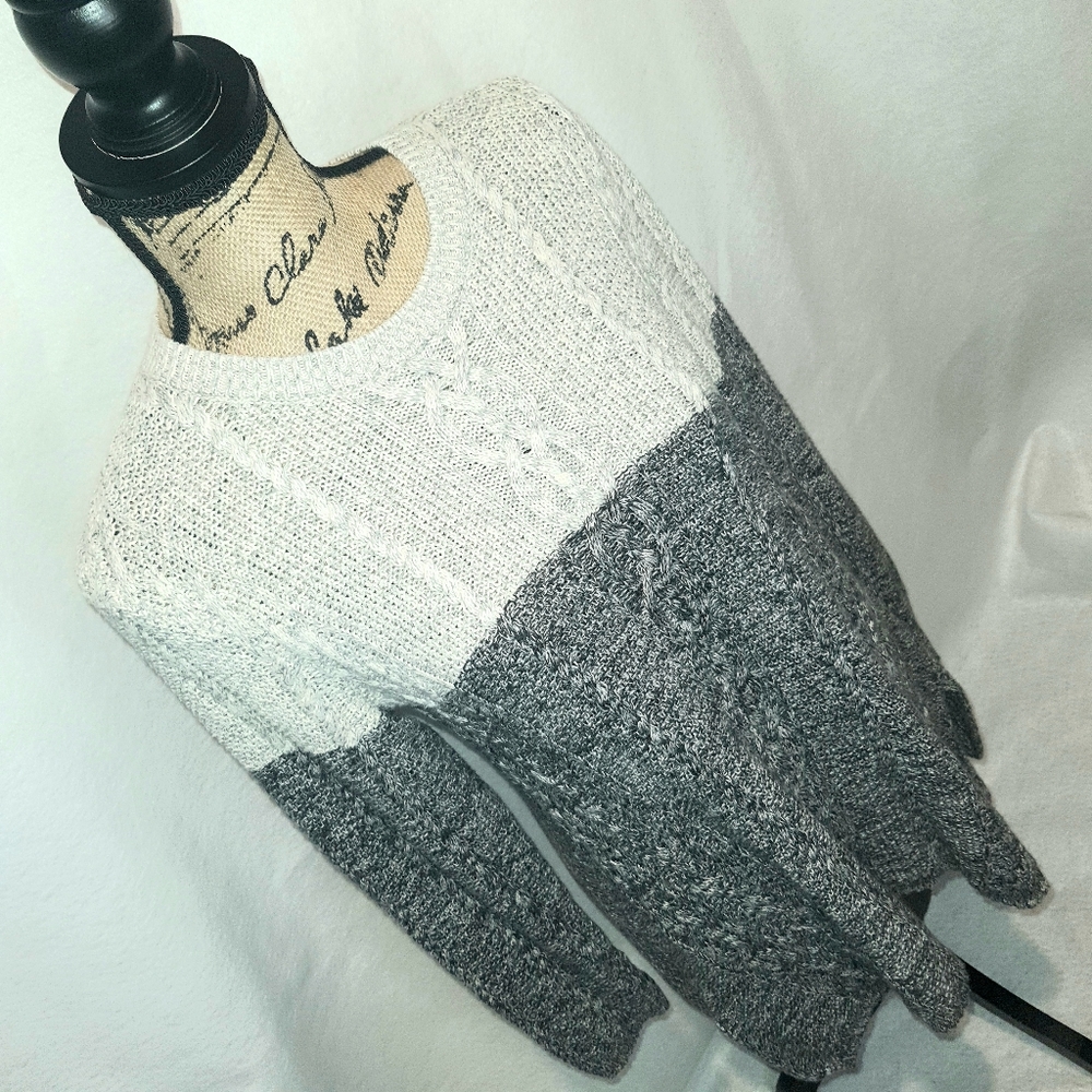 Jeanne Pierre Womens Knit Cotton Sweater Dress Medium Med Gray - Picture 1 of 9